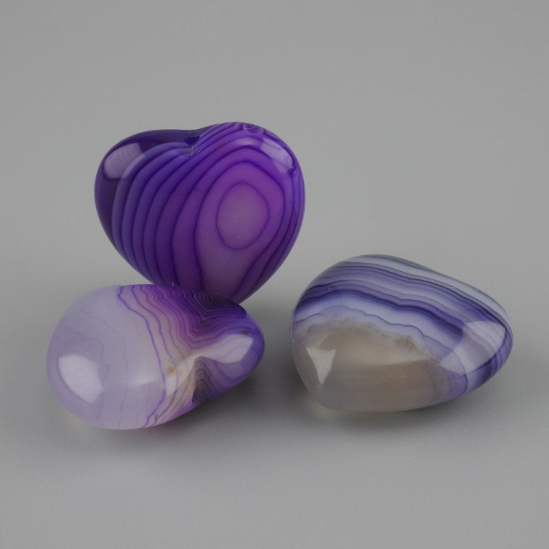 Heart pendant setting (base) made of Agate 20x20mm ± with hole for a pin