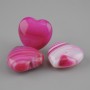 Pendant blank Heart Agate 20x20mm ± with pin hole