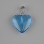 Pendant Heart Tinted Quartz 20x20mm +-, length 30mm +/-