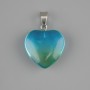 Heart Pendant Tinted Quartz 20x20mm +-, length 30mm +/-