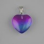 Heart Pendant Tinted Quartz 20x20mm +- , length 30mm +-