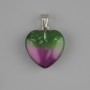 Heart Pendant Tinted Quartz 20x20mm+-, Length 30mm+-