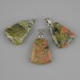 Pendant Heliotrope Jasper trapezoid 17x21mm+-, length 30mm+-
