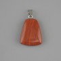 Pendant Red Jasper trapezoid 17x21mm +-, length 30mm +-