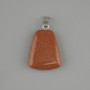 Pendant Aventurine gold sand trapezoid 17x21mm+-, length 30mm+-