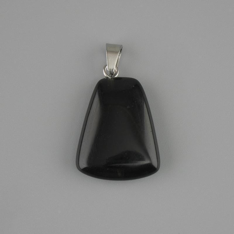 Agate pendant trapezoid 17x21mm +/-, length 30mm +/-