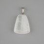 Pendant Rock crystal trapezoid 17x21mm+-, length 30mm+