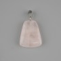 Pendant Pink Quartz trapezoid 17x21mm+- , length 30mm+-