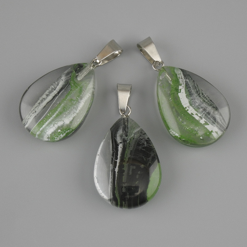 Pendant Teardrop (clear resin) 25x18x35mm+
