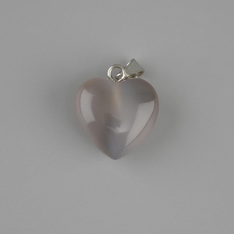 Heart Pendant Smoky Agate 15x15x22mm+