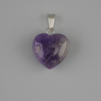 Amethyst Heart Pendant 15x15x22mm+