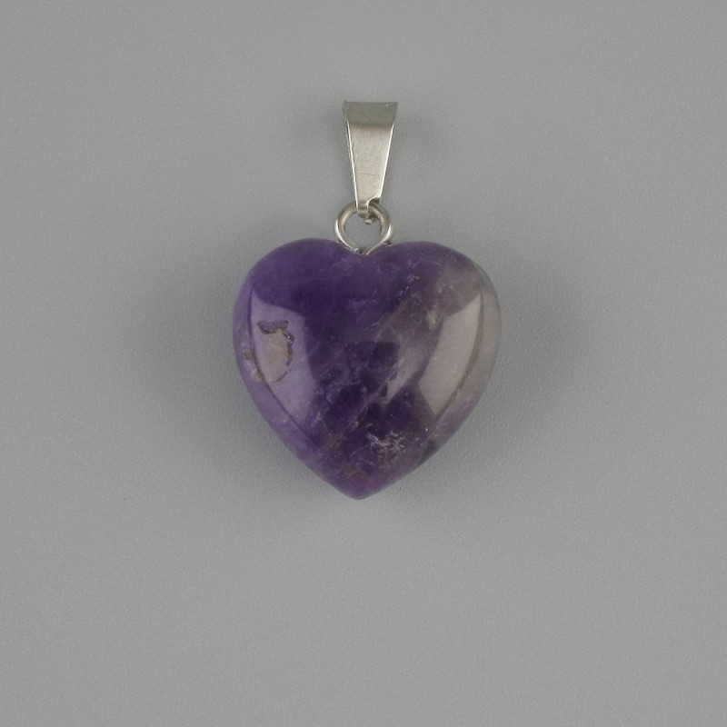 Amethyst Heart Pendant 15x15x22mm+