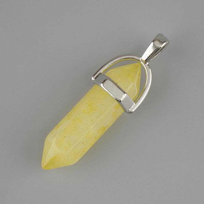 Pendant Tonovaned glass hexagon crystal 30x8x41mm+