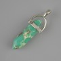 Pendant variscite hexagon crystal 30x8x41mm+