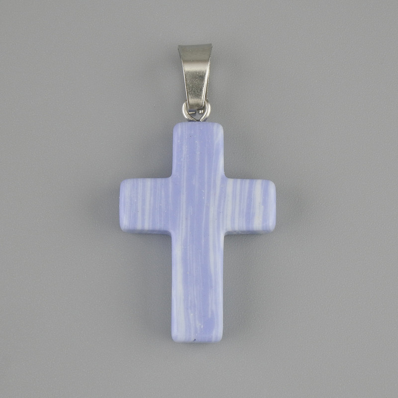 Pendant Cross Agate 25x18mm+-, length 36mm+-