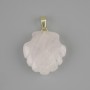 Pendant Shell Pink Quartz 22x22xmm+-, length 30mm+-