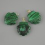 Pendant Shell Malachite 22x22xmm+-, length 30mm+-