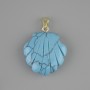 Pendant Shell Turquoise 22x22xmm+-, length 30mm+-
