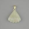 Pendant Shell Jadeite 20x20xmm +- , length 28mm +-