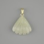 Pendant Shell Jadeite 20x20xmm +- , length 28mm +-