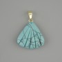 Pendant Shell Turquoise 20x20x20mm+-, length 28mm+-