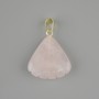 Pendant Shell Pink Quartz 20x20xmm+-, length 28mm+-