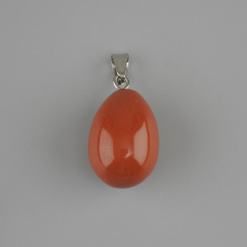 Jasper Drop Pendant Red Jasper 18x13mm+-, length 26mm+-