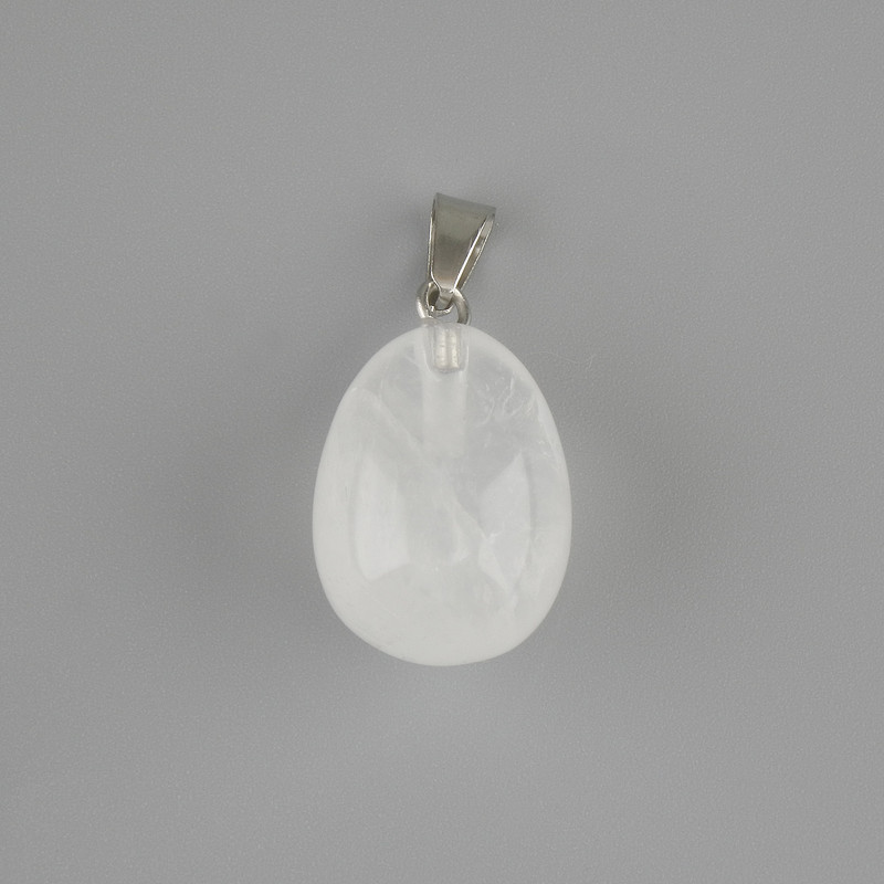 Pendant Raindrop Mountain Crystal 18x13mm+-, length 26mm+