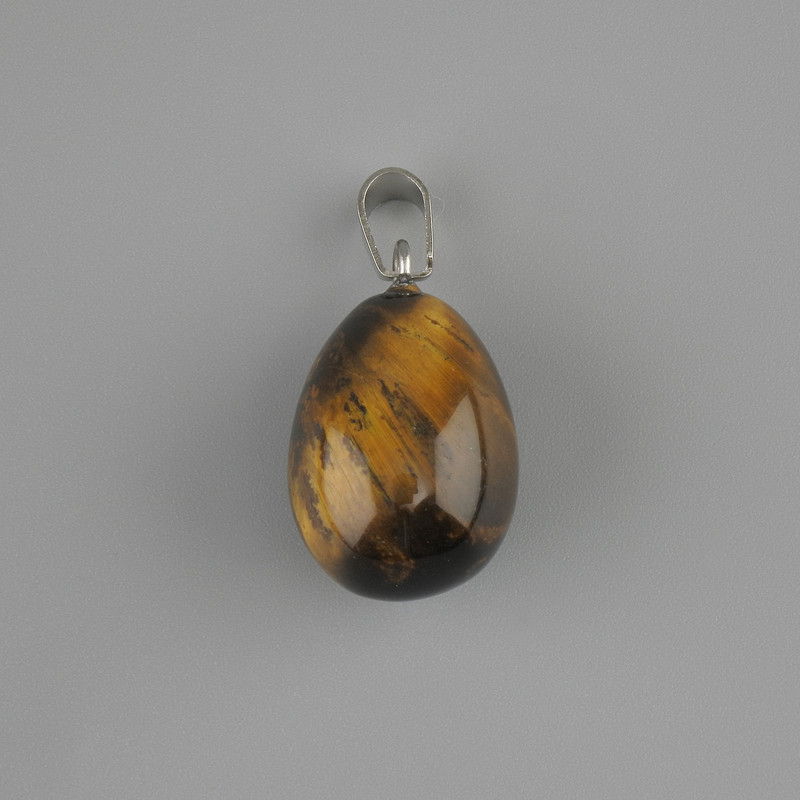Pendant Drop Tiger's Eye 18x13mm+-, length 26mm+