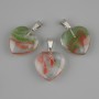 Heart pendant (clear resin) 21x21x30mm+