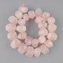 Pink quartz beads multi-faceted 12-16, 5x17-19mm +- , length 38cm +- on a thread