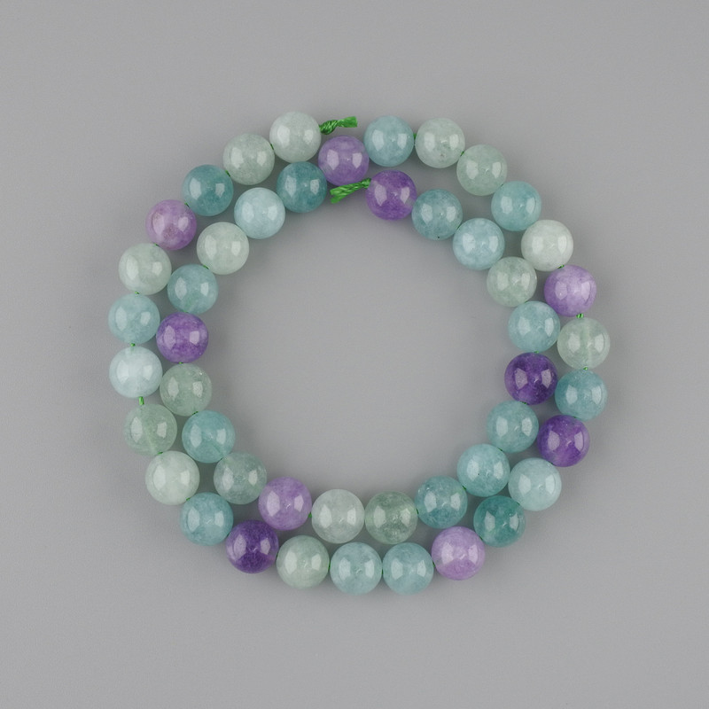 Fluorite beads smooth round 8mm ±, length 37cm ± on a thread