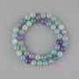 Fluorite beads smooth round 8mm ±, length 37cm ± on a thread