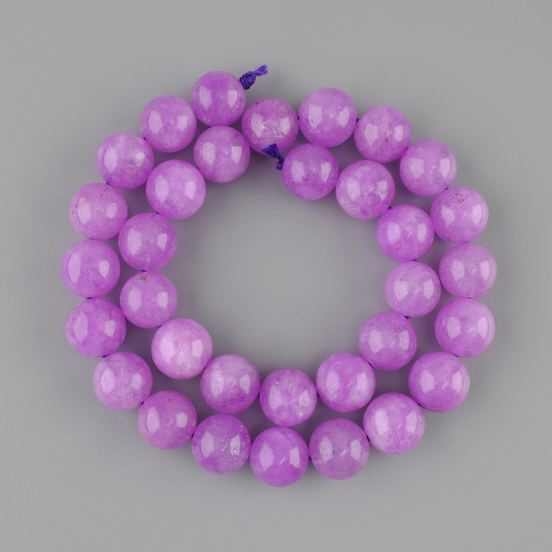 Lavender Amethyst beads smooth round 12mm ±, length 38cm ± on a string