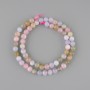 Morganite beads smooth round 6.5 mm +- , length 38 cm +- on a thread