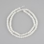 Adularia faceted cube beads, diameter 4×4 mm ±, length 39 cm ± on a thread