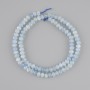 Aquamarine beads faceted rondelle, diameter 5, 5x4mm ±, length 39cm ± on a string