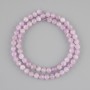 Kunzite tumbled bead, faceted round bead, diameter 6mm±, length 38cm± on a thread