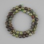 Jasper beads "Dragon Blood" faceted round bead, diameter 8mm ±, thread length 39cm ±