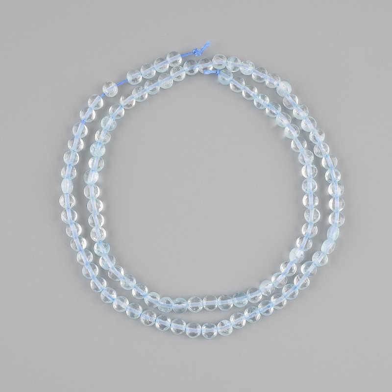 Topaz beads faceted coin, diameter 4mm+-, length 39cm+- on a thread