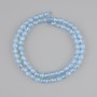 Topaz beads faceted grain, diameter 5-5.5 mm, 5x5 mm ±, length 39 cm ± on a thread