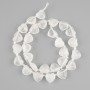 Beads Rock crystal heart, diameter 12x11-11, 5mm+- seed beads 3mm+-, length 38cm+- on a thread