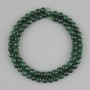 Chrysoprase beads faceted round, diameter 6 mm +-, length 41 cm +-, on a thread