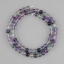 Fluorite beads smooth round bead, diameter 6mm ±, length 40cm ± on a thread