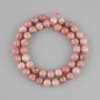 Rhodrochrosite beads faceted round bead, diameter 8mm ±, length 38cm ± on a string
