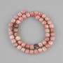 Rhodochrosite faceted cube beads, diameter 7x7mm ±, length 37cm ± on a string