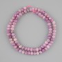 Ruby beads faceted rondelle, diameter 5.5x4mm ±, length 40cm ± on a string