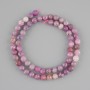 Ruby beads faceted round bead, diameter 6 mm ±, length 38 cm ± on a string