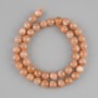 Beads Sunstone Selenite smooth round bead, diameter 8mm ±, length 39cm ± on a thread