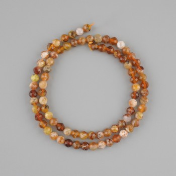 Carnelian beads faceted bead, diameter 5mm ±, length 39cm ± on a thread
